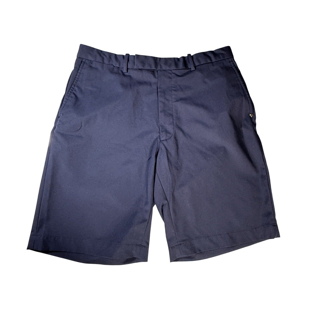 RLX Ralph Lauren Golf Shorts Mens 34 Navy Blue Excellent Performance Flat Front